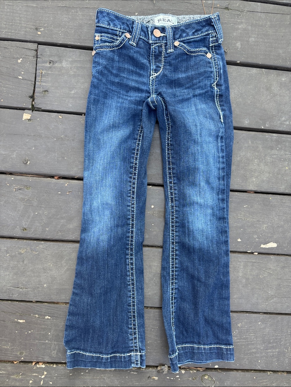 Ariat Girls Naomi Dark Blue Straight Jeans size 7